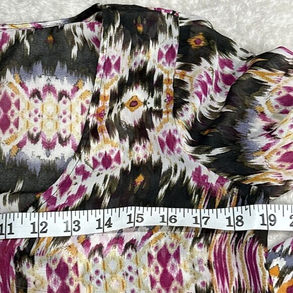 Show Me Your Mumu Chelsey Ikat Dye Sheer Bell Sleeve Blouse Top Small Boho Chic - Picture 6 of 8